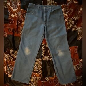Vintage Wrangler Men's Light Blue Straight Jeans